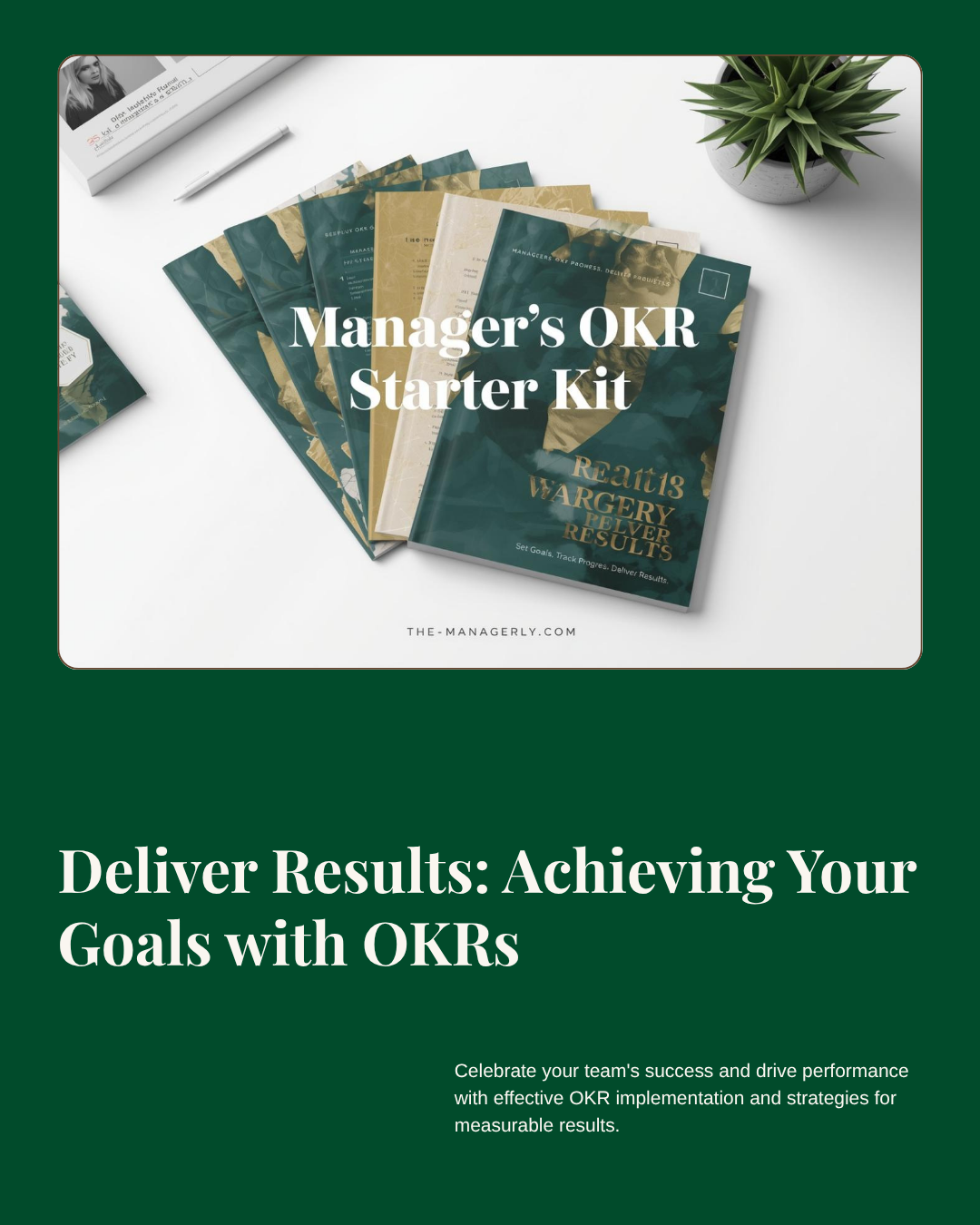 Manager's OKR Starter Kit — Fillable Workbook for Team Leaders