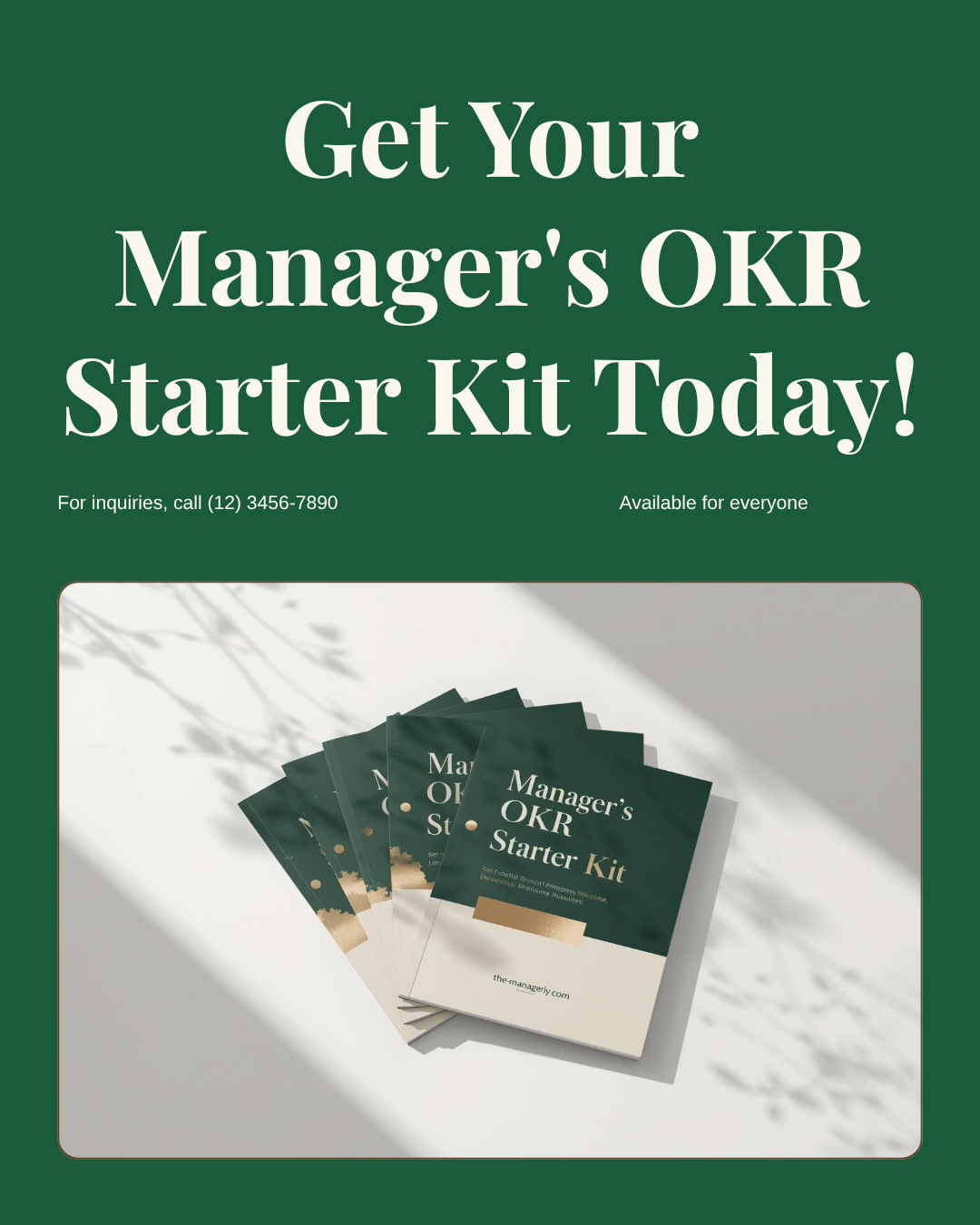 Manager's OKR Starter Kit — Fillable Workbook for Team Leaders
